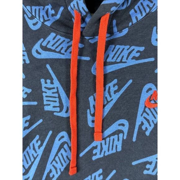 Medium Nike NSW Sportswear Essentials+ Logo Hoodie‎ Sweatshirt Blue Red Men’s M - Picture 3 of 7